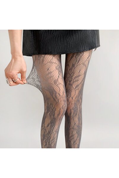 bodyIVY Dantel Dokulu SENİN TARZIN-Açık Gri