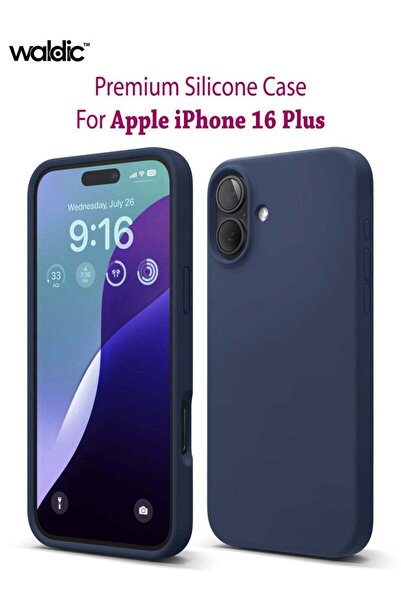 Generic iPhone 16 Plus Premium Silicone Case - Dark Blue