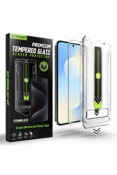 Techsuit - [Fingerprint Unlock Compatible] TitanGlass CrystalHD - Samsung Gal...