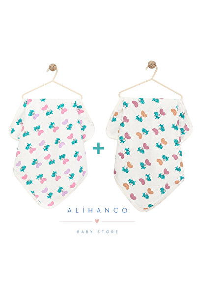 Alihan 100% Cotton 2-Pack Baby Blanket 90 X 90 cm
