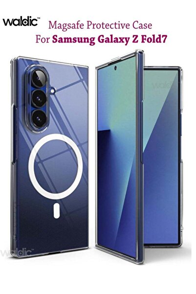 Generic غطاء خلفي شفاف متوافق مع ماج سيف لهاتف سامسونج جالاكسي زد فولد 7