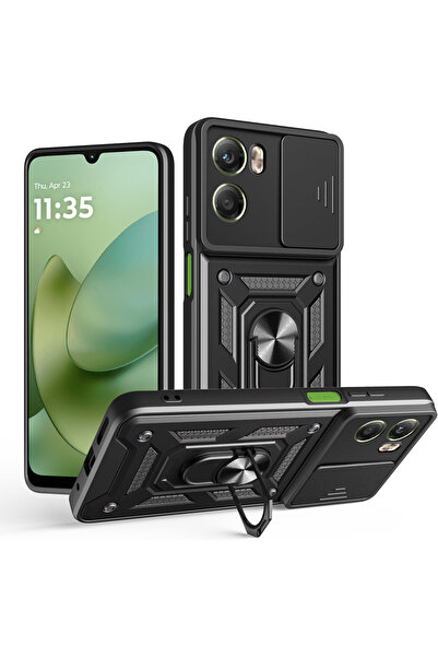 Techsuit Motorola Moto G06 camera protection case CamShield Series, black