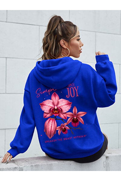 Deocept Unisex Printed Hooded Kangaroo Pocket Comfortable Fit Oversized Cut S...