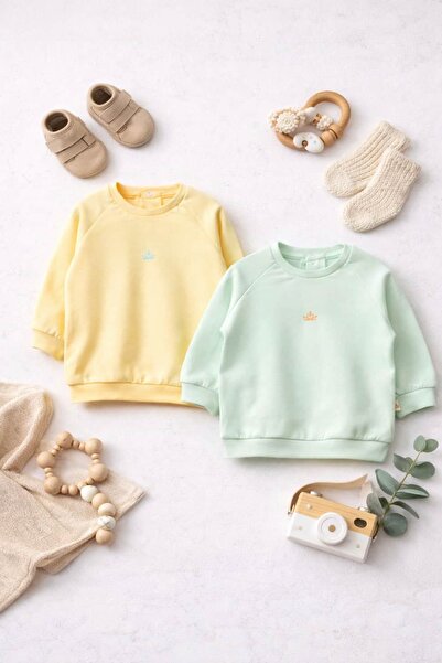 The Nest Kids Sunny Leaf Organic Cotton 2-Piece Baby Sweatshirt Set Daily Com...