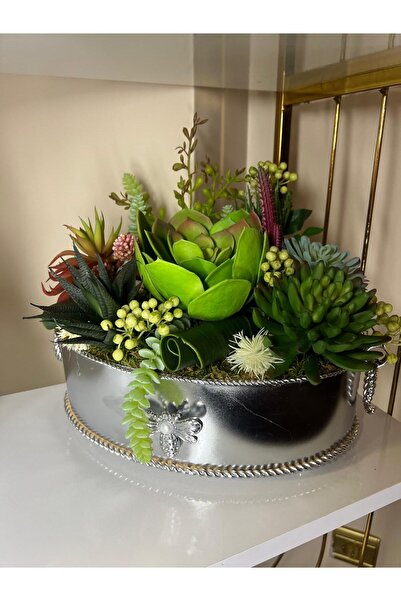Acarya Design Dekoratif Yapay Sukulent Aranjmanı