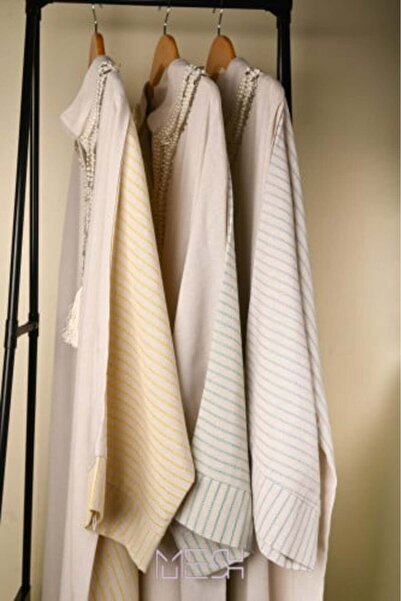 MESH sa Beige Jalabiya with Sky Blue backing