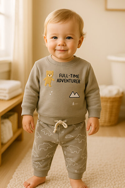 Bebelul Graphic animal print baby top and pants set