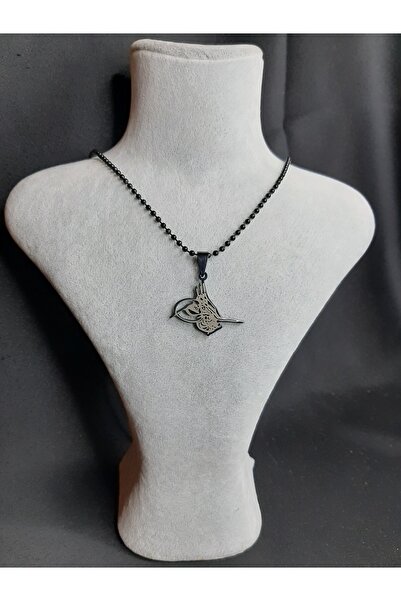 MRYart Steel Tuğra End Detailed Metal Chain Necklace Unisex