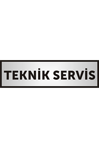 Teknik servis Yazılı Kapı Levhası ,yönlendirme Levhası ,gümüş Renkli Aliminyum Levha 26x7cm