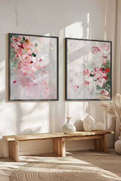 STARYUNA Set de pictură cu textura florală abstractă cu efect de pictură în u...