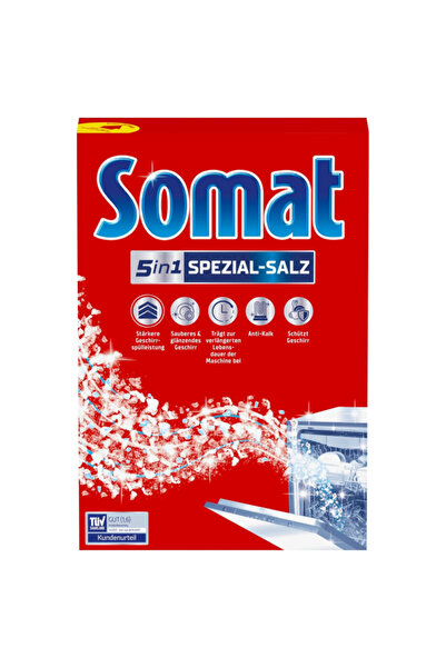 Somat 5in1 Spezial-Salz – Dishwasher Salt, Anti-Calcium Protection, 1.2 kg