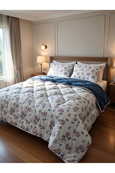 VENTİ VENTİSCA Puffy Welsoft Pamuklu Desenli Çift Taraflı Çift Kişilik Yorgan...