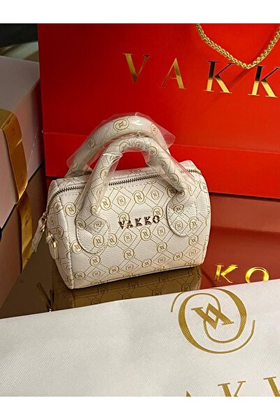 DARK WOMAN Kadın Desenli Mini El & Omuz Çantası – Gold Aksesuarlı, Çapraz Ask...