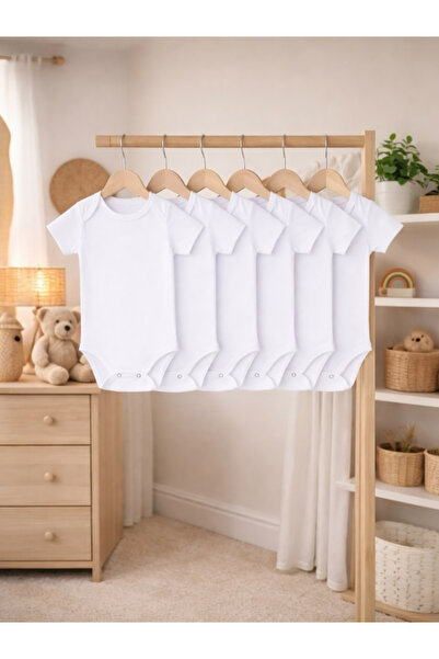 Gleamy 100% Cotton 5-Pack Short Sleeve Bodysuit Oeko Certified