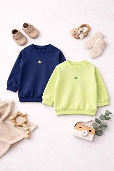 The Nest Kids طقم ملابس أطفال من قطعتين من القطن العضوي بتصميم أنيق من أوشن جروف