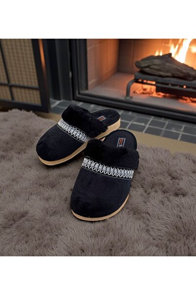 AkınalBella Women's Velvet Non-Slip Sole Daily Home Slippers