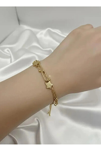 Dorvina 316L Steel Tarnish Resistant Jewelry Gold Color Star Model Bracelet