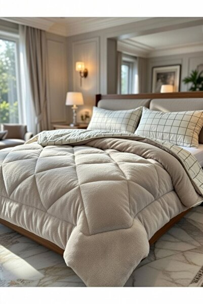 VENTİ VENTİSCA Puffy Welsoft Pamuklu Desenli Çift Taraflı Çift Kişilik Yorgan...