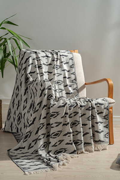 Comfort Craft Pătură pentru scaun din bumbac 100%, pătură TV, negru Reflactio...