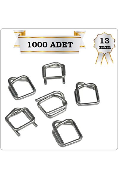 Noname GALVANİZ POLYESTER KOMPOZİT LİFLİ ÇEMBER BUKLE TEL TOKA (13 mm) (1000 ...