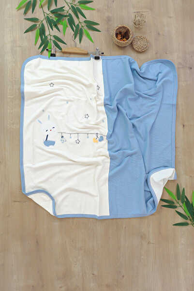 Sitilin Baby Boy Double Layer 100% Cotton Natural Combed Cotton Blanket Stl7156