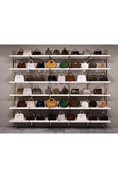 MD Vİtrin Dekorasyon GOLD KAPLAMA Mağaza Raf Sistemi, Askılık Sistemi, Butik ...