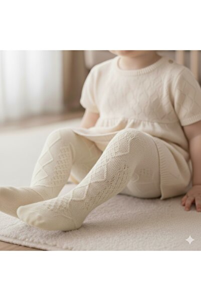 LOVE MAXX Kız bebek külotlu çorap baklava desen düz renk kendinden resimli 0-...