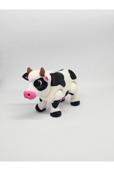 AysbiStudio Orta Boy Sevimli İnek Keçi Figür Oyuncak - +4 Yaş Hayvan Figürü -...