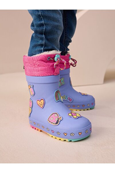 Next Baby Purple Colored Character Patterned Thermal Rain Boots / Boots