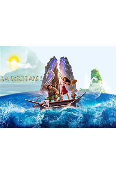 VIODESIGN Birthday photo wallpaper, self-adhesive, Moana, multicolor, 80x120 ...