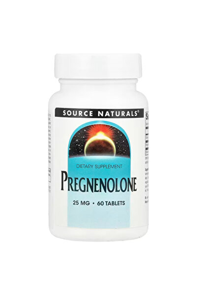 source naturals Pregnenolone & Brain & Cognitive Amino Acids 25 Mg, 60 Tablets