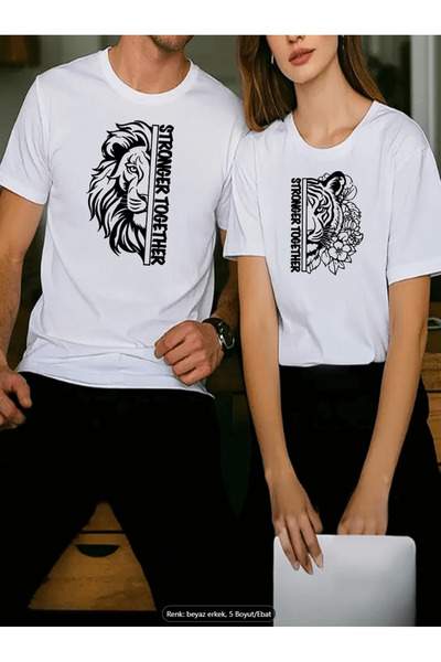 YRN COLLECTION Ziua Îndrăgostiților, 14 februarie, Tricou din bumbac pieptăna...