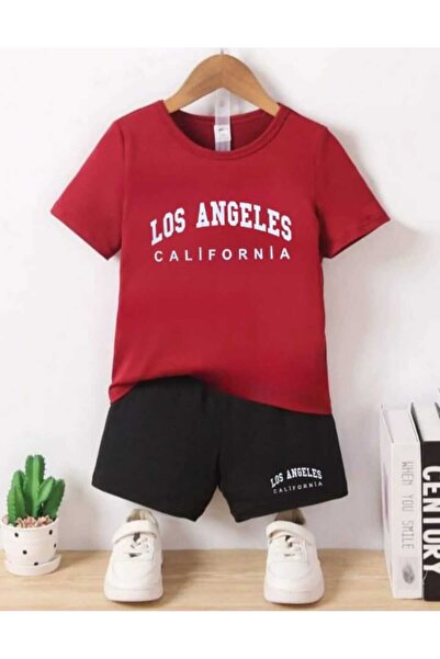 Nice Clothes Children's Tracksuit Set Hooded Unisex Los Angelis Print