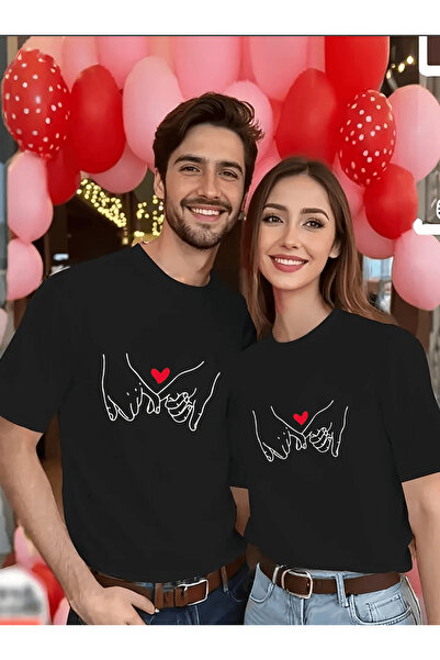 YRN COLLECTION Ziua Îndrăgostiților, 14 februarie, Tricou din bumbac pieptăna...