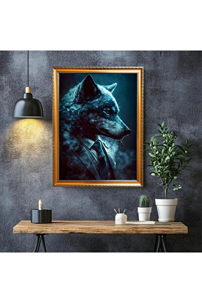 LUXRN Tablou de perete înrămat cu animale carismatică, cu model din foiță de ...