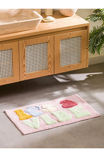 LC Waikiki LCW HOME Karışık Yazı Nakışlı Banyo Paspası 50x80 Cm