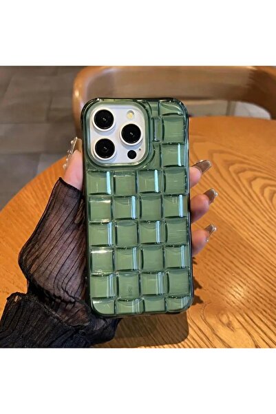 Burroe Atalier iPhone 17 Pro Transparent Green Three-Dimensional Soft Silicon...