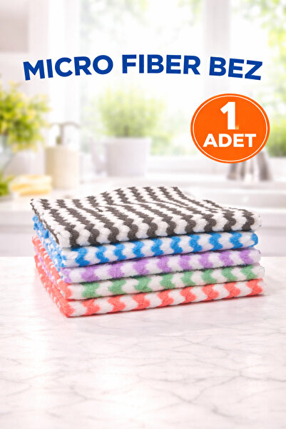 Mode Cool Mikrofiber Temizlik Bezi – Zigzag Desenli, Yüksek Emicilikli Çok Am...