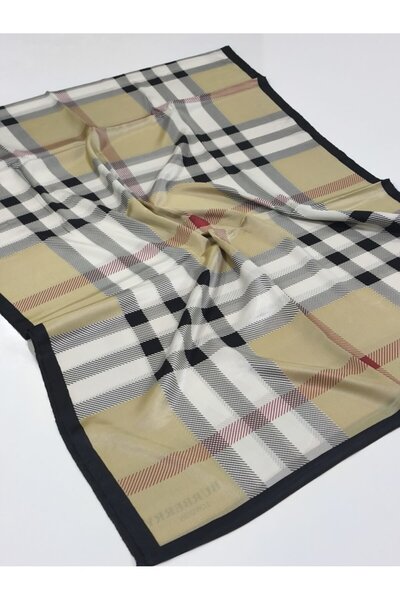 PİRAMİT Vual Silk Shawl Black White Gold