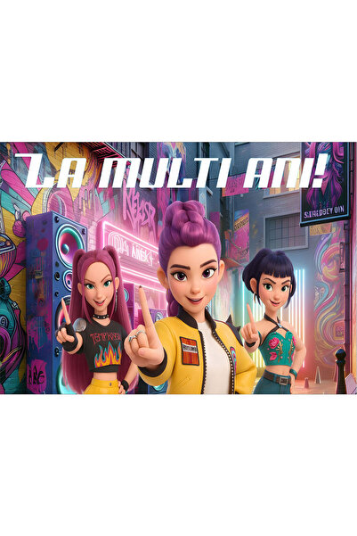 VIODESIGN Birthday wallpaper, self-adhesive, K-Pop Demon Hunters, multicolor,...