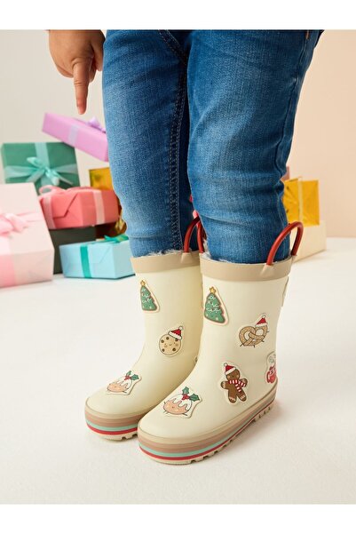 Next Baby Cream New Year Themed Rain Boots / Boots