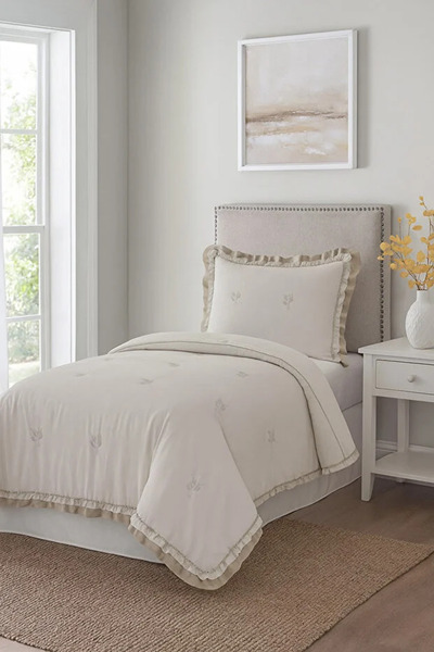 eco concept Ruffled Leaf Single Bedspread, Two-Sided Bedspread, Casual Bedspread