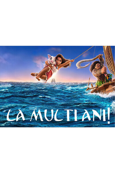 VIODESIGN Birthday photo wallpaper, self-adhesive, Moana, multicolor, 80x120 ...