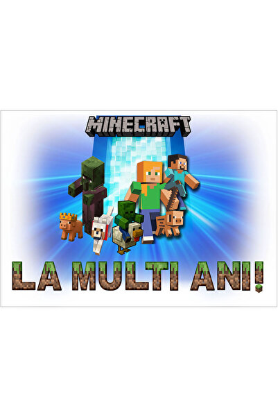 VIODESIGN Fototapet aniversar, autoadeziv, Minecraft , multicolor, 120x200 cm...
