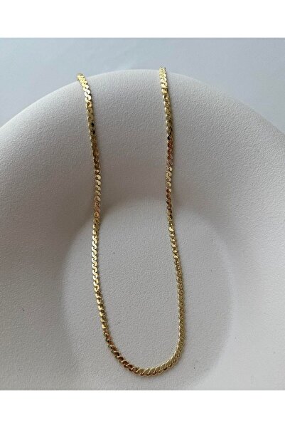 ELOA AKSESUAR 14k Gold Renk Kıvrımlı Kadın Uzun Kolye