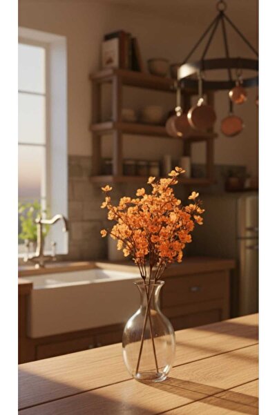 ENRUFLORA 1 قطعة زهرة اللوز بلون السلمون 35 سم ترتيب زهور للديكور
