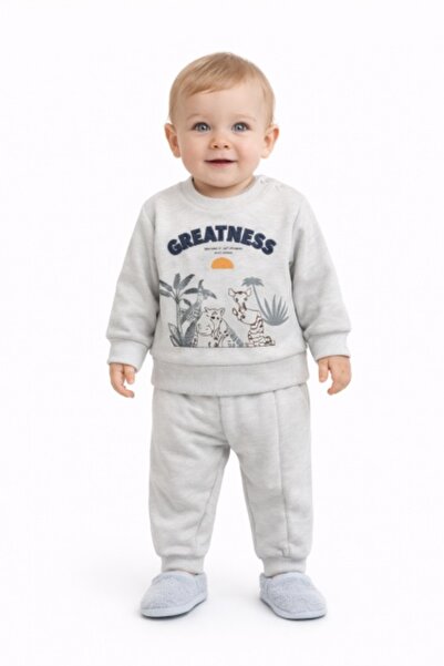 Pure Boutique Set haine bebe 2 piese din bumbac moale bluza cu imprimeu si pa...