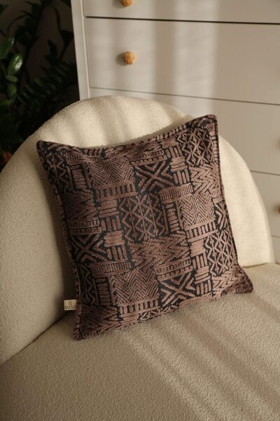 NEEDLE İskandinav Tozlu Kahve Kırlent Kılıfı (45x45)