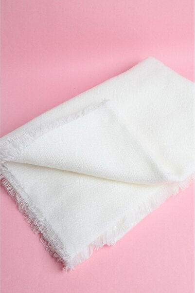 Neesa White Boucle Shawl 70X180