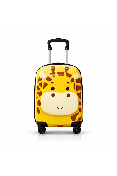 Kairos Giraffe Fun & Travel Yellow Suitcase, Durable, Lightweight, Spacious, ...